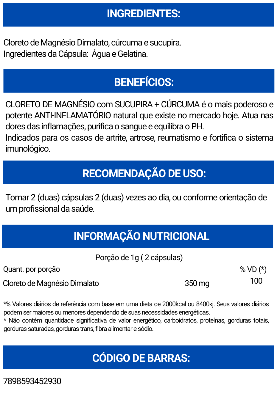 Cloreto Magnésio Di-Malato São Raizeiro