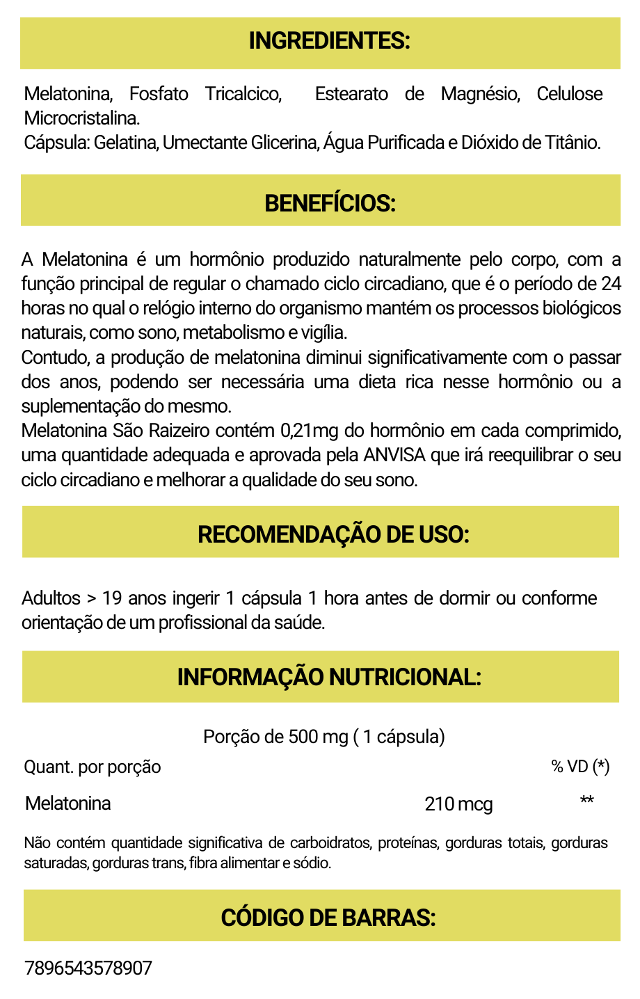 Melatonina São Raizeiro